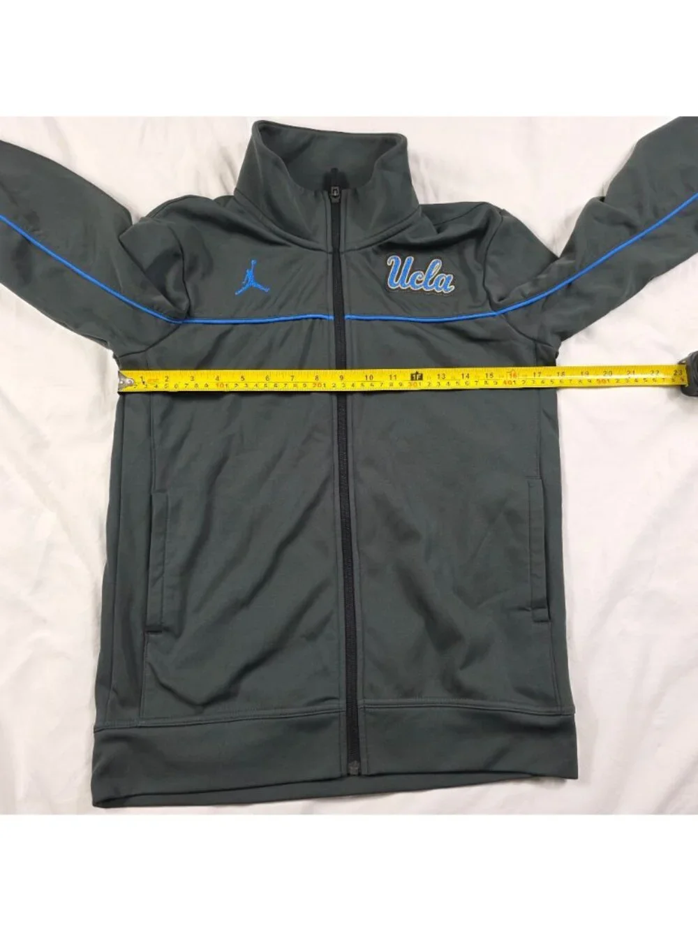 Air Jordan UCLA Mens Size Small Track Jacket Black Blue Full Zip Athletic